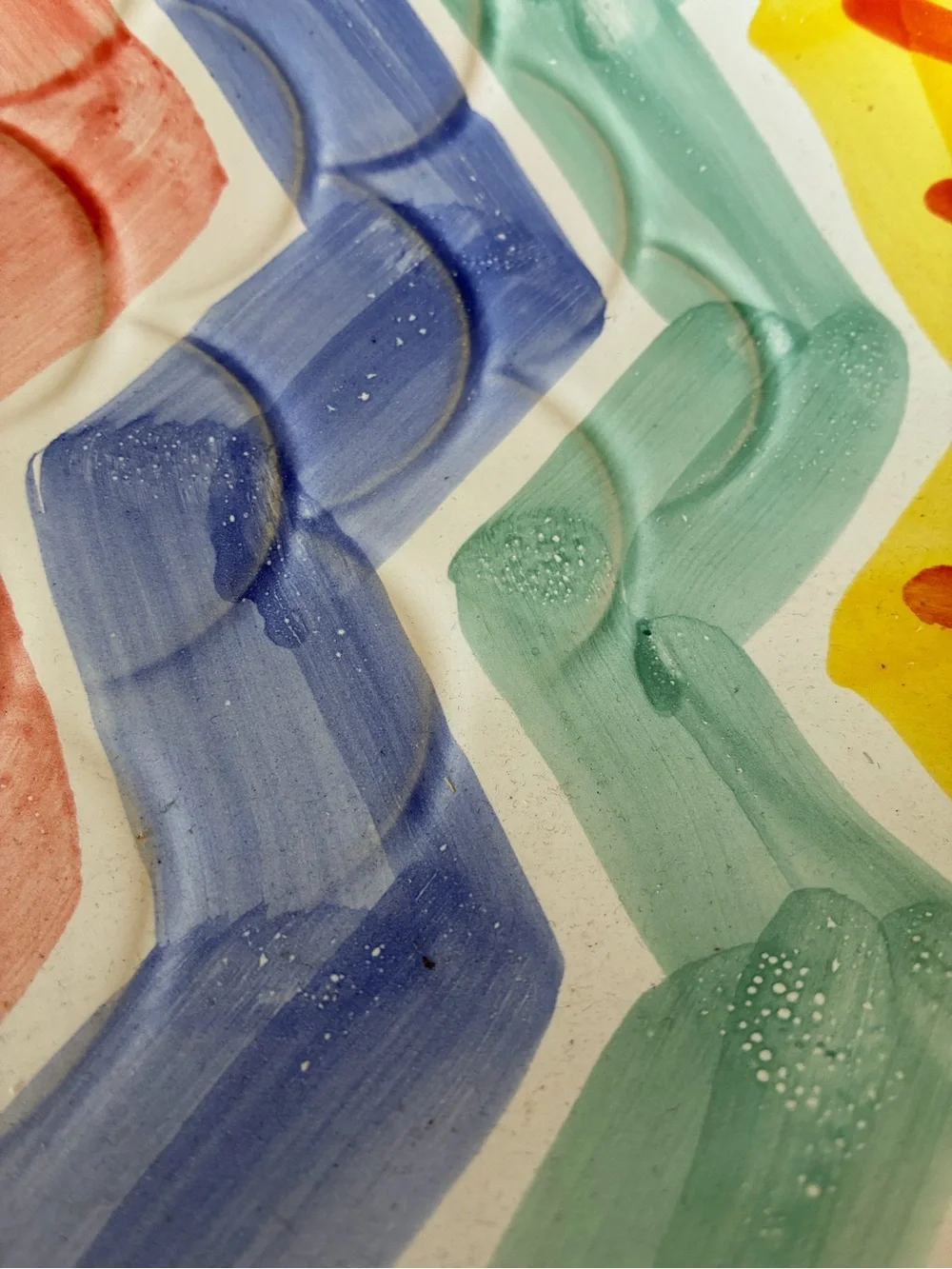 Large colorful fish Coastal platter made in Italy